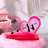 Vertical Tabletop Epoxy Decoration Love Photo Frame Resin Mold