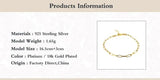 925 Silver Paperclip Bracelet for Women Plated Chain Ladies Jewelry