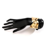 Irregular Metal Concave Cuff Wide Bangles for Women