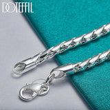 925 Sterling Silver 4mm Snake Chain Bracelet for DIY Wedding Jewelry