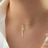 Custom Vertical Name Pendant Necklace Personalized Jewelry