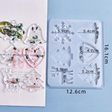 Christmas Pendant Silicone Mold Crystal Epoxy Resin Mold Xmas Tree Elk Shape