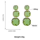Resin Geometric Dangle Earrings for Women