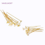 18K Gold Butterfly Flat Pins for DIY Jewelry Making