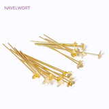 18K Gold Butterfly Flat Pins for DIY Jewelry Making