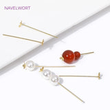 18K Gold Butterfly Flat Pins for DIY Jewelry Making