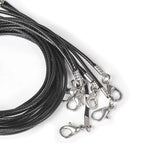 50Pcs Leather Necklace Cord 1.5/2mm With Lobster Clasp for DIY Necklaces