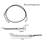 50Pcs Leather Necklace Cord 1.5/2mm With Lobster Clasp for DIY Necklaces