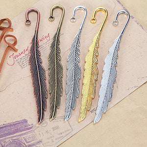 10pcs Feather Bookmark Pendant Charms DIY Accessories
