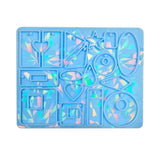 Irregular Silicone Mold Holographic Epoxy Resin Keychain DIY Jewelry Tool