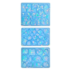 Irregular Silicone Mold Holographic Epoxy Resin Keychain DIY Jewelry Tool