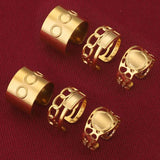 4pcs Stainless Steel Open Resin Ring Base Settings Flat Blank Oval Tray