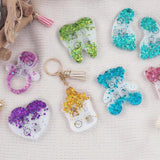 Foot Bear Heart Shape Necklace Jewelry Epoxy Silicone Mould