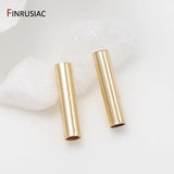 14k Gold Plated Tube Beads 2mm*7mm Jewelry Making Accessories