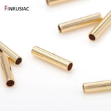 14k Gold Plated Tube Beads 2mm*7mm Jewelry Making Accessories