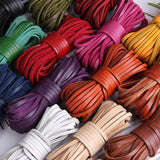 5m Flat Leather Cord Strip Ribbon for Bracelets