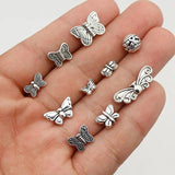 Vintage Butterfly Metal Beads Charms for DIY Jewelry Making