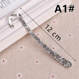 5pcs Tibetan Silver Curved Bookmarks Charms DIY Jewelry Making
