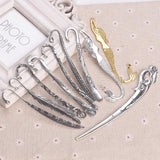 5pcs Tibetan Silver Curved Bookmarks Charms DIY Jewelry Making