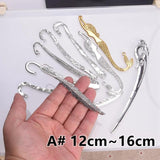 5pcs Tibetan Silver Curved Bookmarks Charms DIY Jewelry Making
