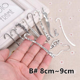 5pcs Tibetan Silver Curved Bookmarks Charms DIY Jewelry Making