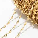 1 Meter Heart Link Chain DIY Love Necklace Bracelet Anklets
