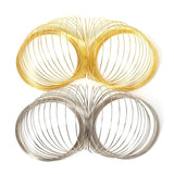 100 Loops Wire Memory Beading Steel Wire Loop Circle 55/60/115mm