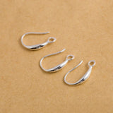 10pcs S925 Sterling Silver Earring Hooks 14.5x7mm Leverback French Wire