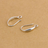 10pcs S925 Sterling Silver Earring Hooks 14.5x7mm Leverback French Wire