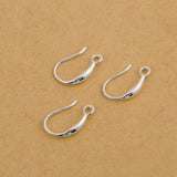 10pcs S925 Sterling Silver Earring Hooks 14.5x7mm Leverback French Wire