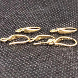 10pcs S925 Sterling Silver Earring Hooks 14.5x7mm Leverback French Wire