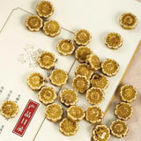 20 PCS 18x6mm Flowers Ceramic Beads DIY Flat Loose Porcelain Spacer Beads