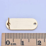 14K Plated Brass Oval Stud Earrings for DIY Jewelry Making
