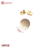 24K Brass Star Heart Round Drop Shape Stud Earrings Pin