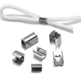 100pcs 5x10mm Metal Square Leather Cord Crimping End Caps String Fastener