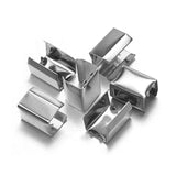 100pcs 5x10mm Metal Square Leather Cord Crimping End Caps String Fastener