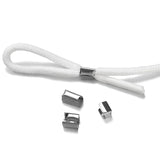 100pcs 5x10mm Metal Square Leather Cord Crimping End Caps String Fastener