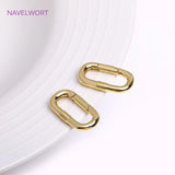 18K Plated Brass Heart/Oval Push Clasp for Jewelry Making