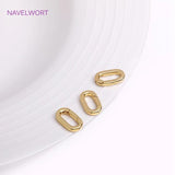 18K Plated Brass Heart/Oval Push Clasp for Jewelry Making