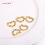 18K Plated Brass Heart/Oval Push Clasp for Jewelry Making