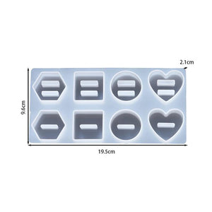Crystal Epoxy Resin Mold for 8 Holes Ring Holder