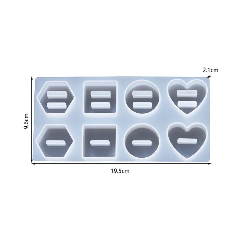 Crystal Epoxy Resin Mold for 8 Holes Ring Holder
