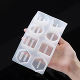 Crystal Epoxy Resin Mold for 8 Holes Ring Holder