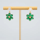 18k Rhodium Plated Zircon Charms for DIY Earrings, 10pcs/lot