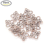50PCS Tibetan Style Red Copper Jewelry Necklace Links Connectors Chinese Knot