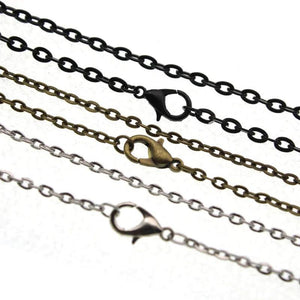 10pcs Antique Bronze Oval Chain Necklace 2x3mm