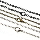10pcs Antique Bronze Oval Chain Necklace 2x3mm