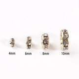 50pcs 4 6 8 10mm Rhinestone Crystal Bead Rondelles Spacer Beads for DIY Jewelry