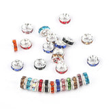 50pcs 4 6 8 10mm Rhinestone Crystal Bead Rondelles Spacer Beads for DIY Jewelry
