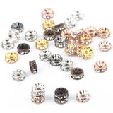 50pcs 4 6 8 10mm Rhinestone Crystal Bead Rondelles Spacer Beads for DIY Jewelry